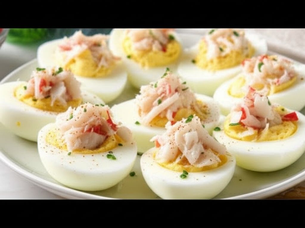 Crab-Stuffed Deviled Eggs