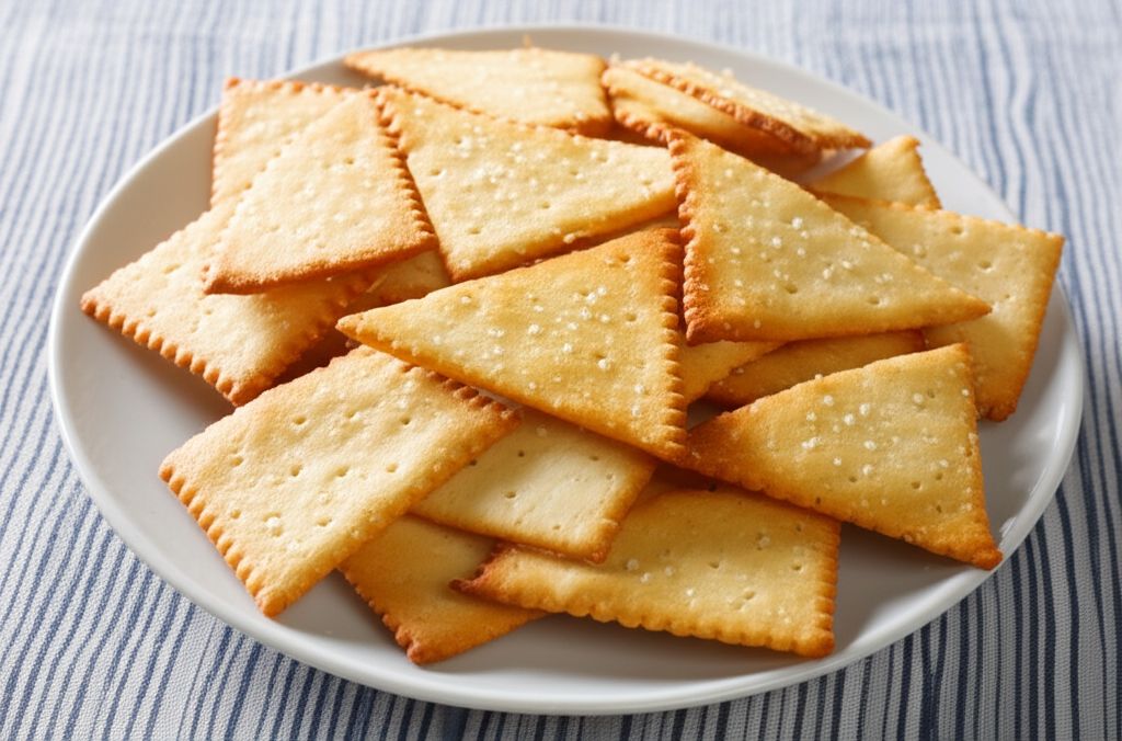 Crispy Rosemary Sea Salt Flatbread Crackers