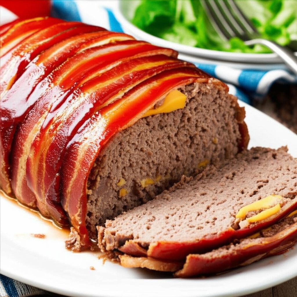 Dad's Cheesy Bacon Wrapped Meat Loaf