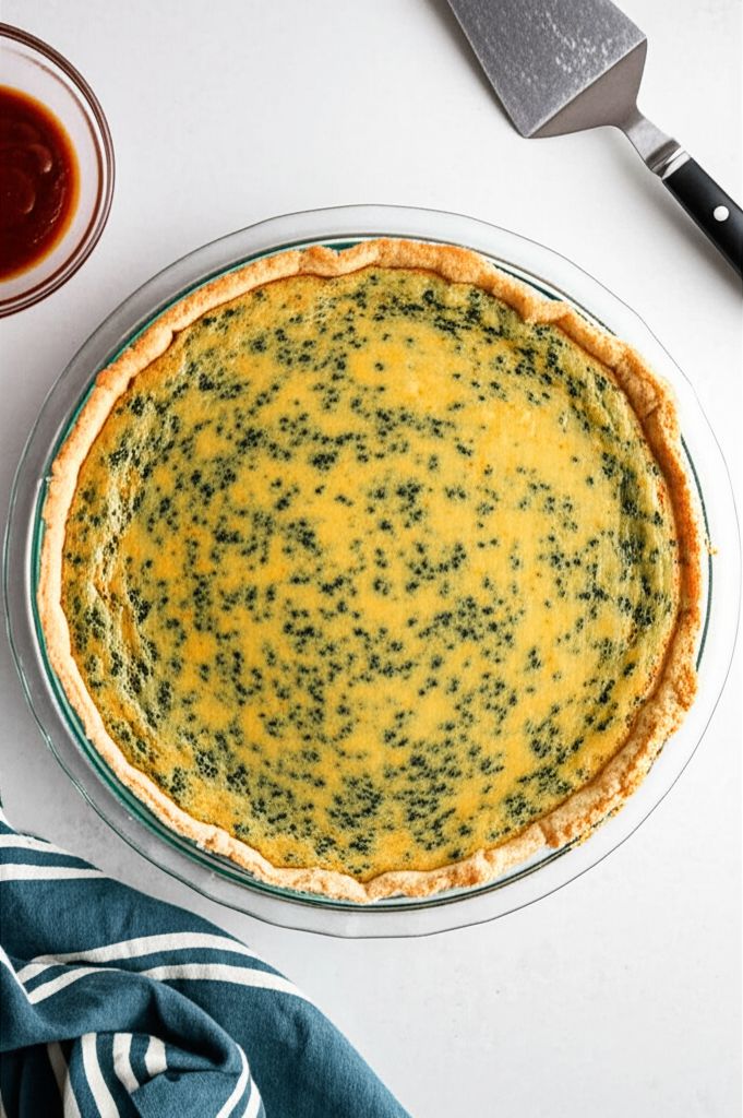 Eggless Tofu Spinach Quiche