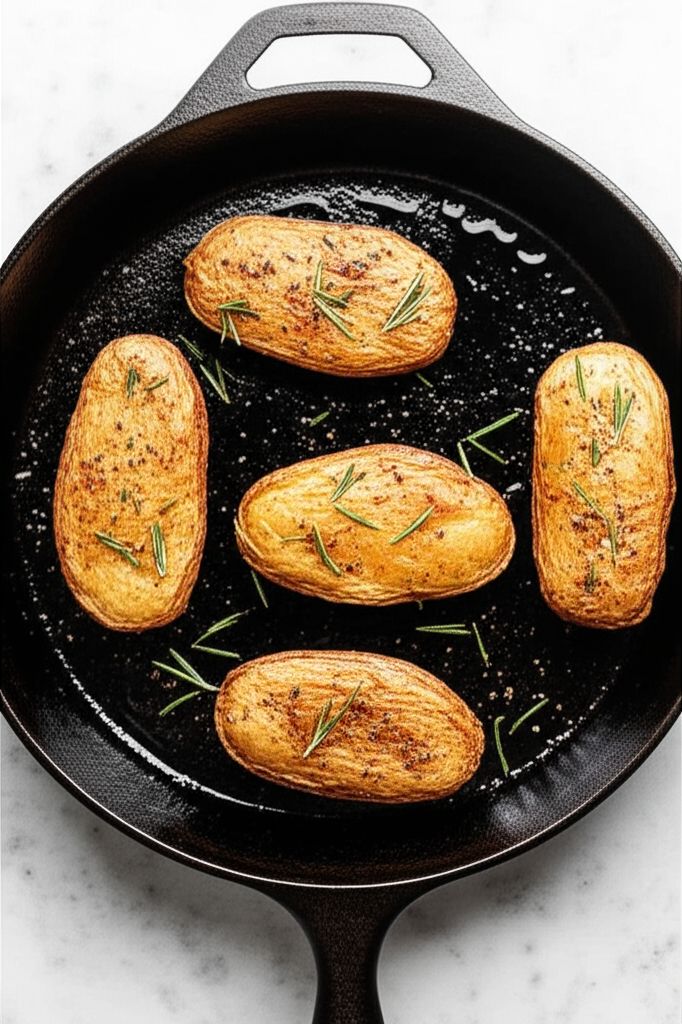 Iron Skillet Baked Potatoes