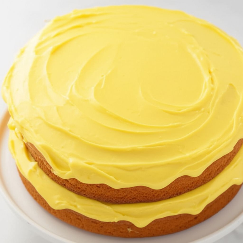 Lemon Cake with Lemon Filling and Lemon Butter Frosting