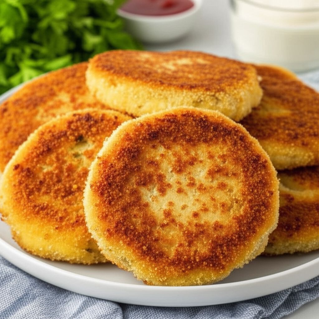 Panko Crusted Mashed Potato Cakes