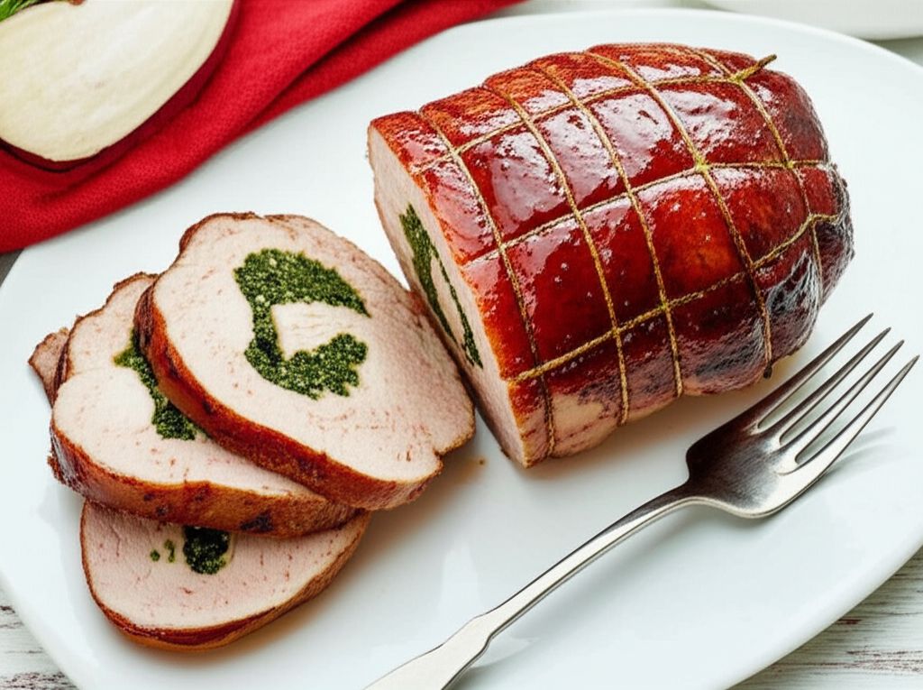 Pork Loin Stuffed with Spinach