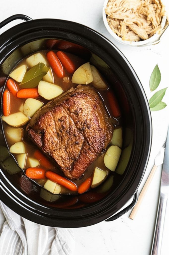 Red Wine and Garlic Slow Cooker Roast