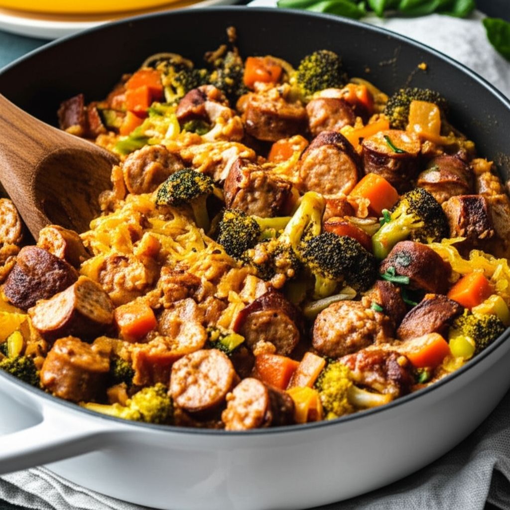 Smoked Sausage with Spaghetti Squash