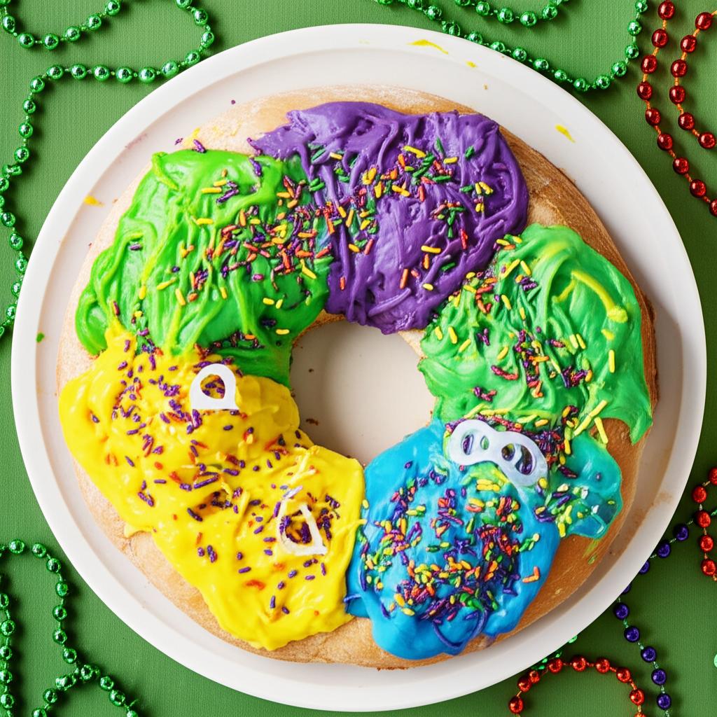 Super Easy Mardi Gras King Cake