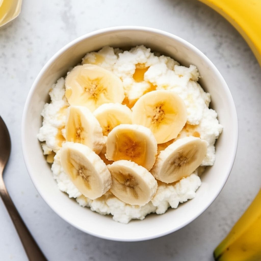 Sweet Cottage Cheese and Bananas