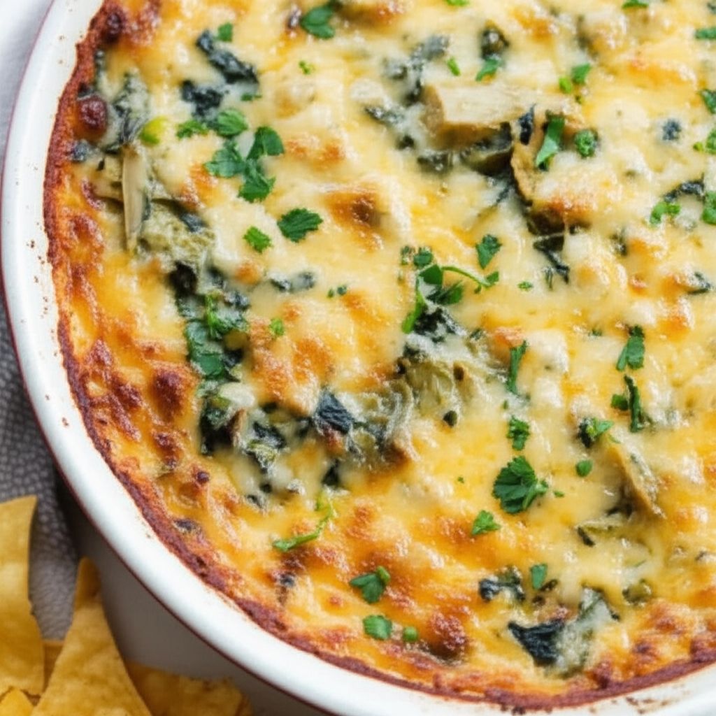 Veronica's Hot Spinach, Artichoke and Chile Dip