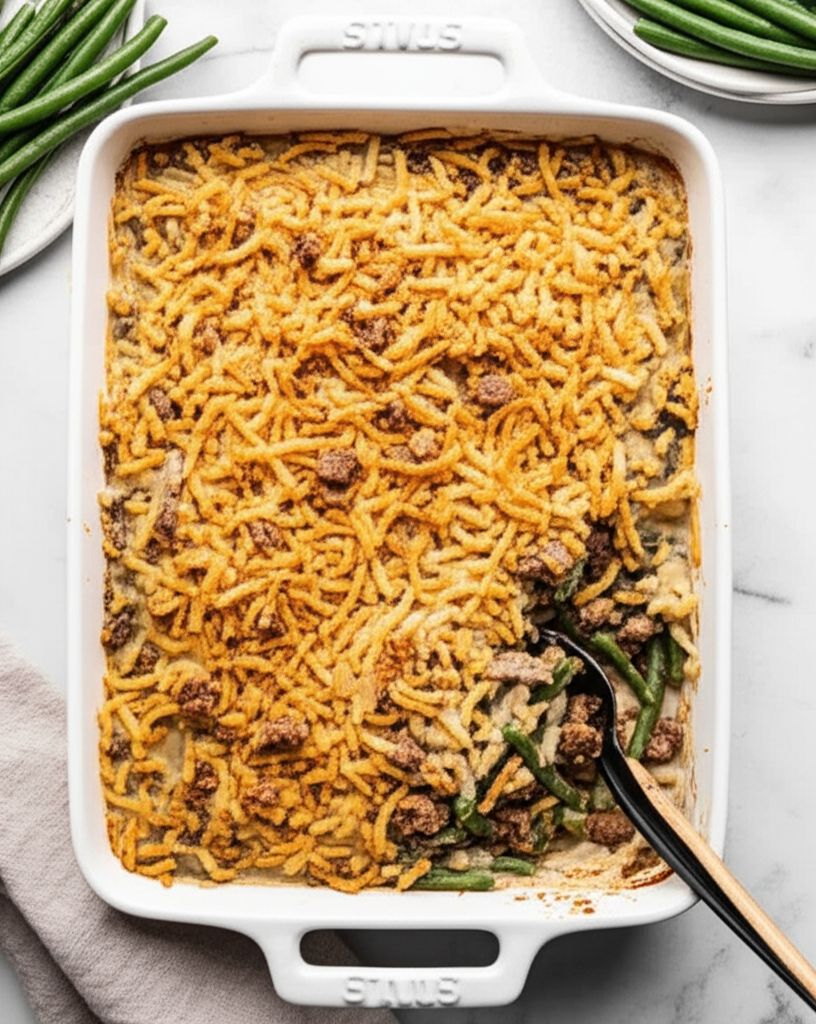 A Hearty Green Bean and Sausage Casserole