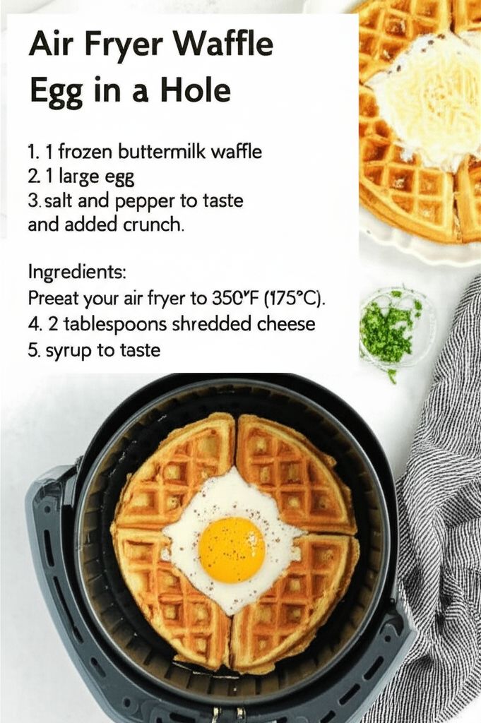 Air Fryer Waffle Egg in a Hole