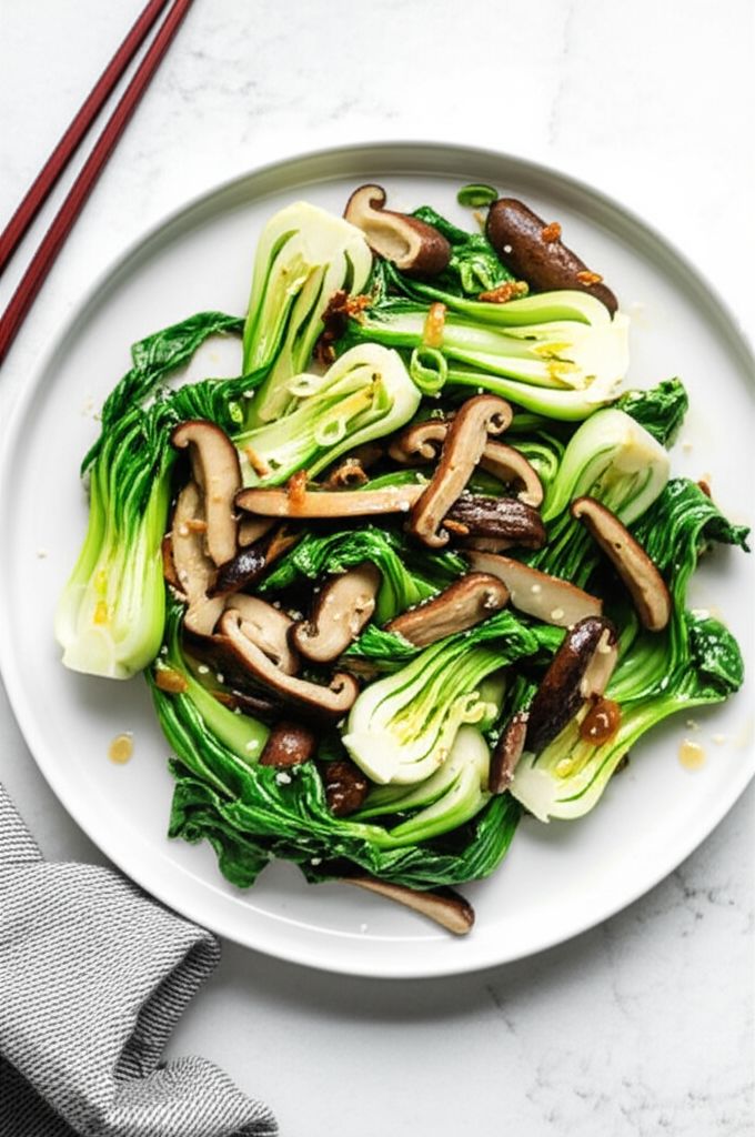 Baby Bok Choy and Shiitake Stir-Fry