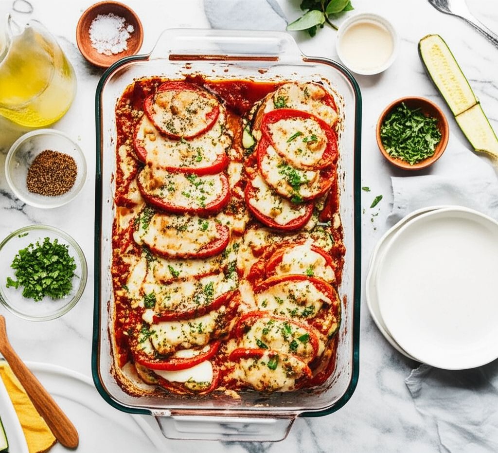 Baked Chicken and Zucchini