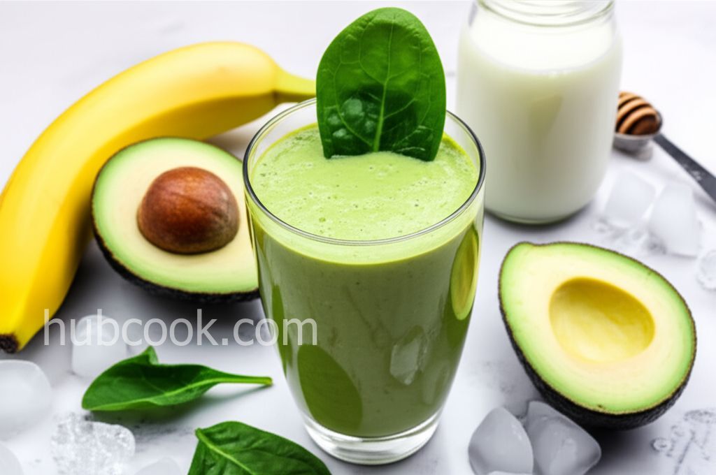 Banana, Avocado, and Spinach Smoothie