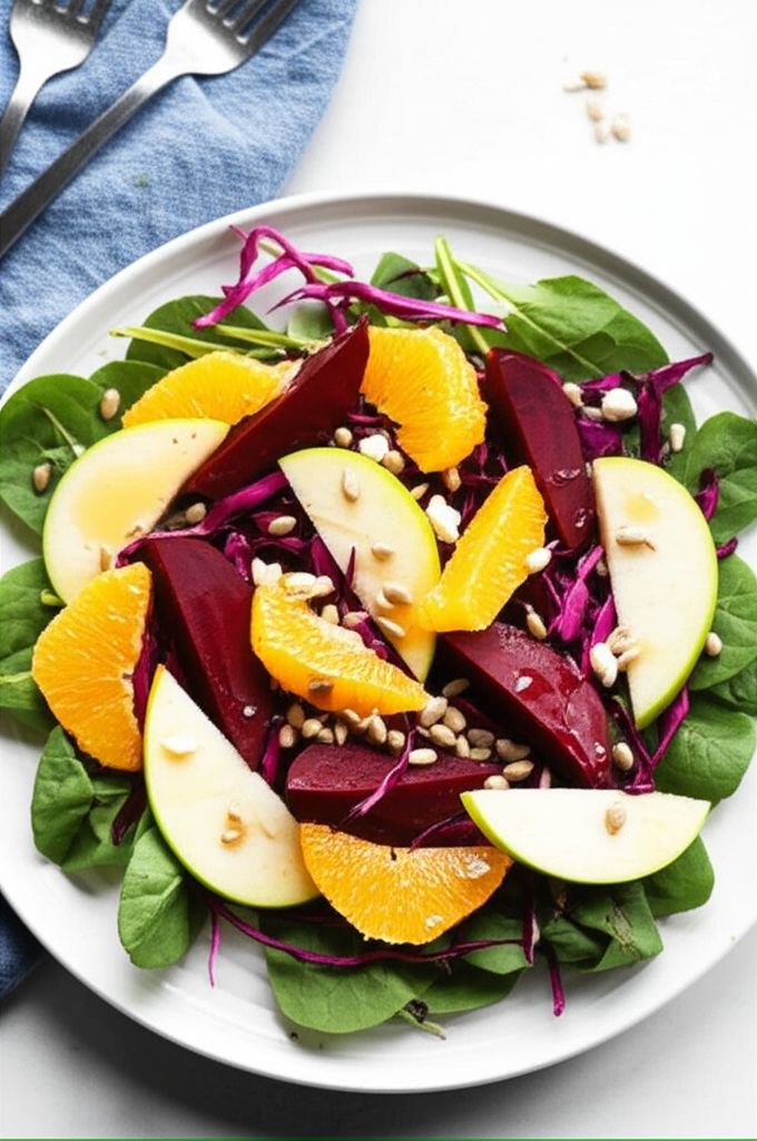 Beet, Orange, and Apple Salad