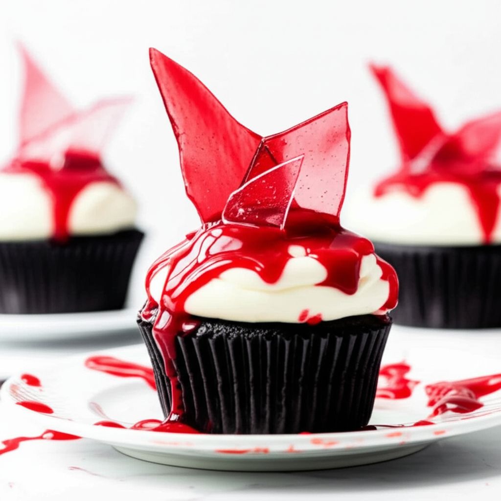 Bloody Broken Glass Cupcakes