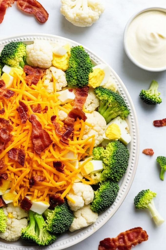 Broccoli Cauliflower Salad
