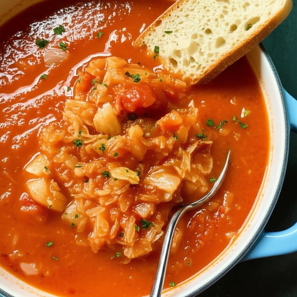 Cabbage, Potato, and Tomato Soup