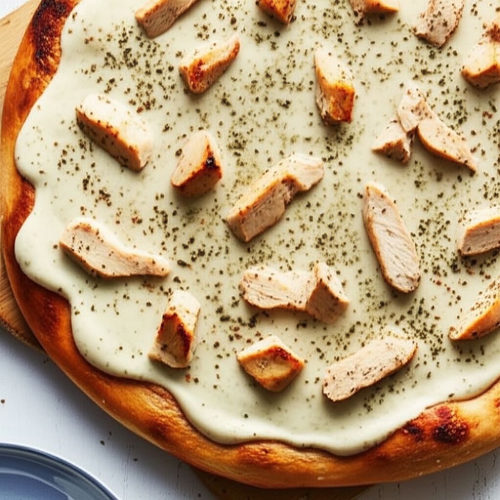 Chicken Alfredo Pizza