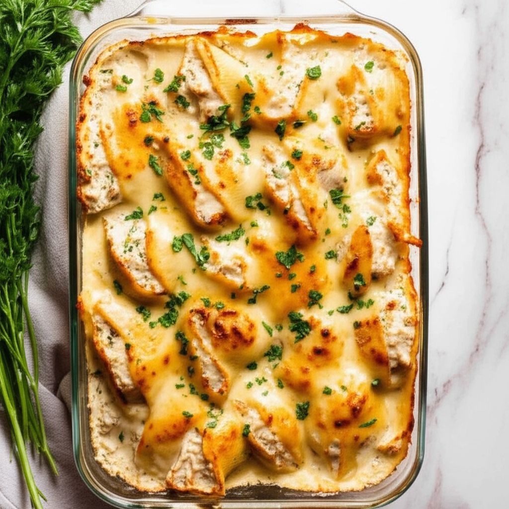 Chicken Alfredo Stuffed Shells