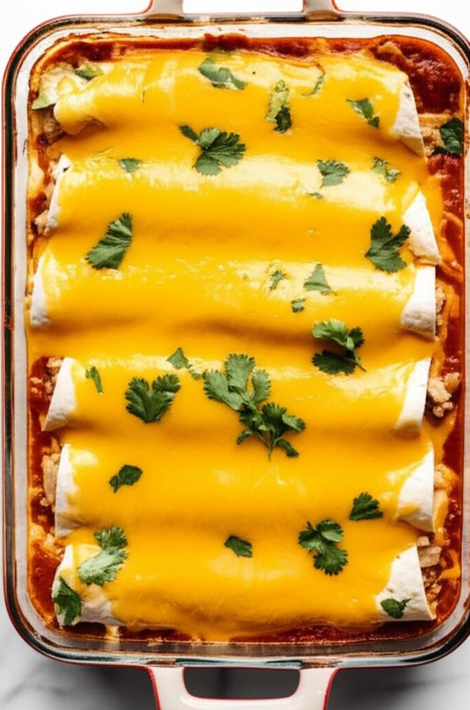 Chicken Enchiladas with Flour Tortillas
