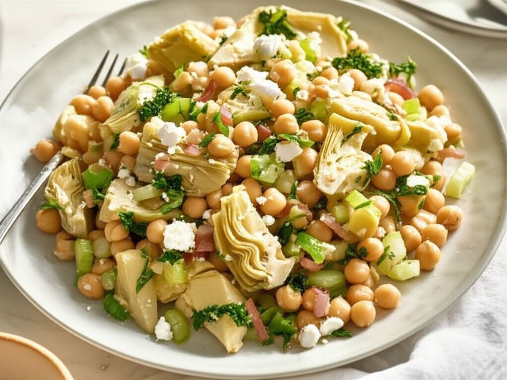 Chickpea, Artichoke, and Feta Salad