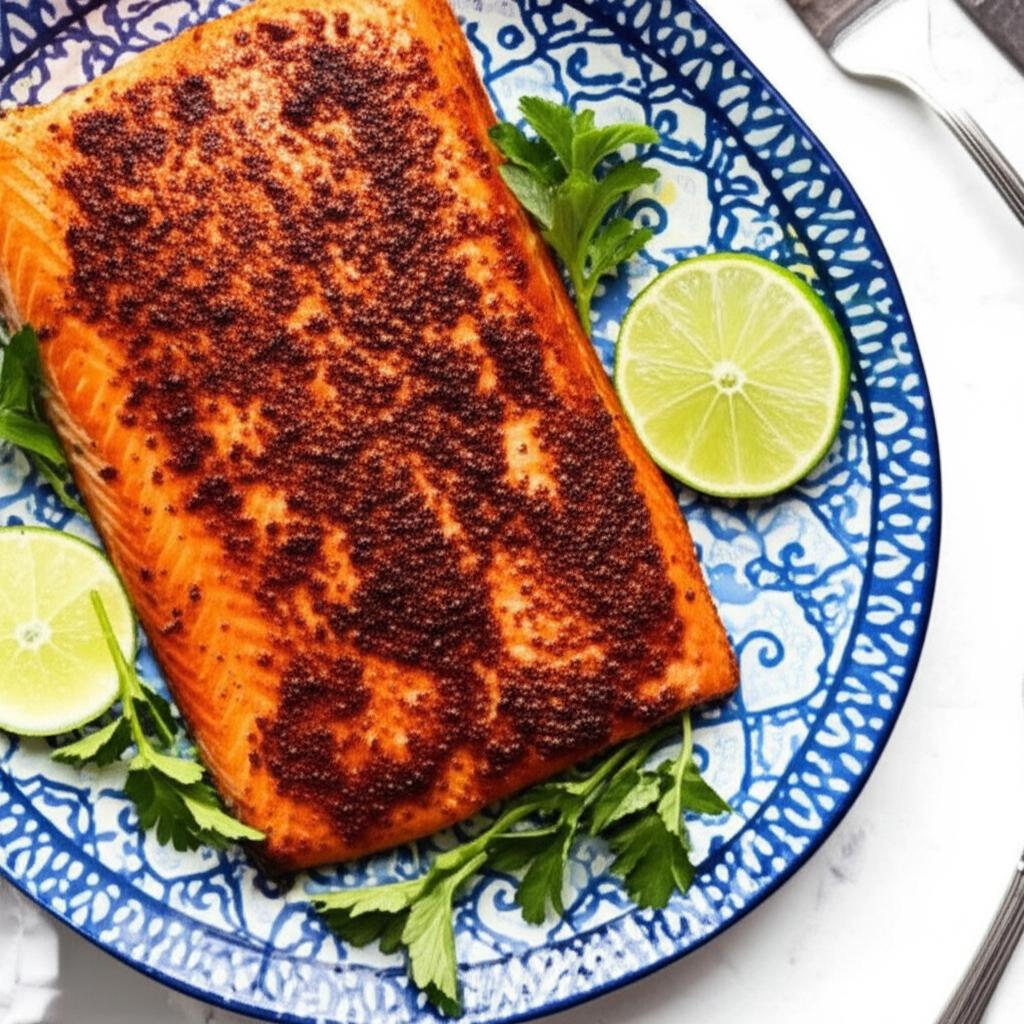 Cold Roasted Moroccan Spiced Salmon