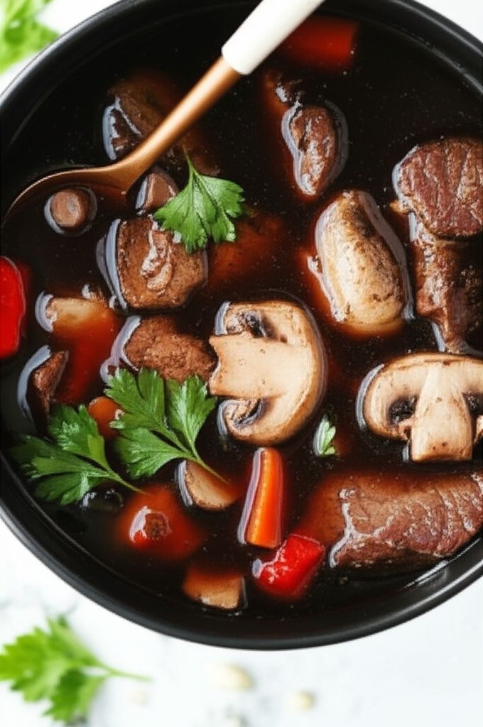 Coq au Vin Broth Fondue