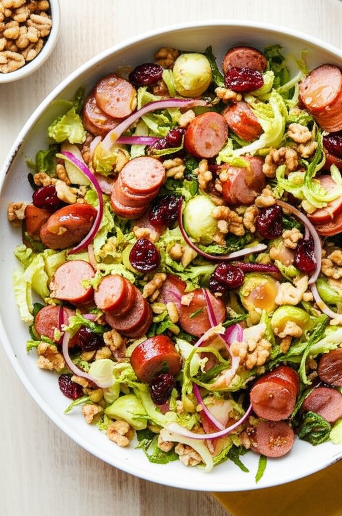 Hillshire Farm Smoked Sausage and Brussels Sprout Salad
