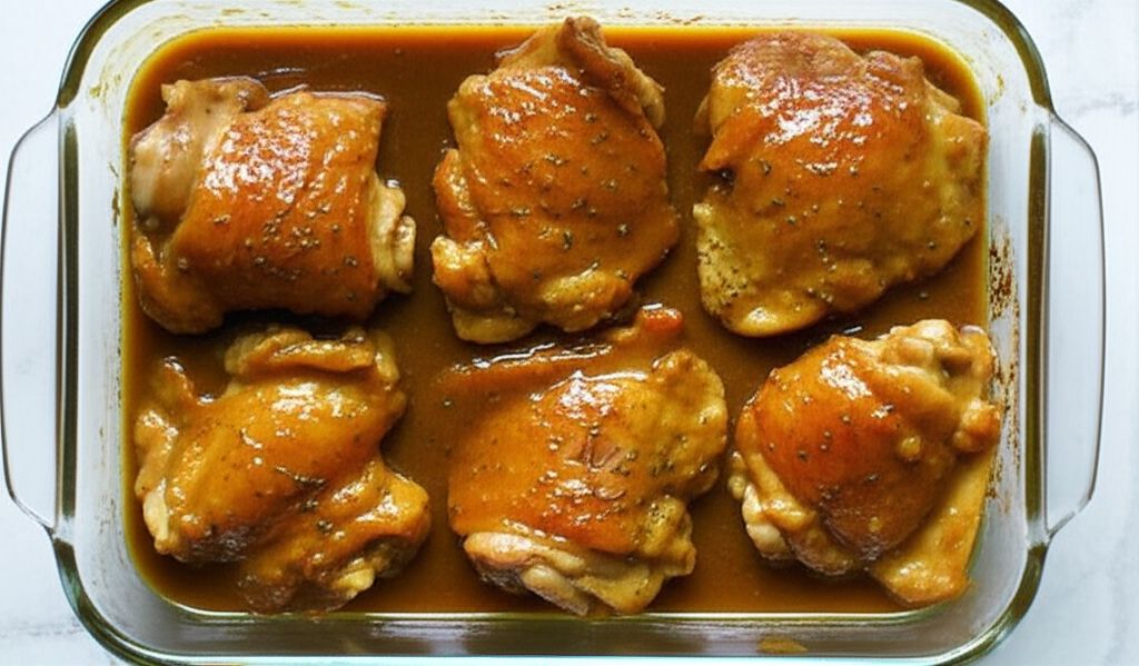 Honey-Mustard and Curry Chicken Thighs