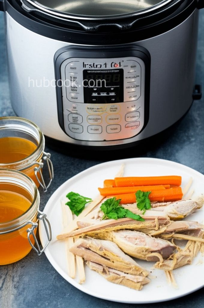 Instant Pot Bone Broth with Turmeric and Ginger
