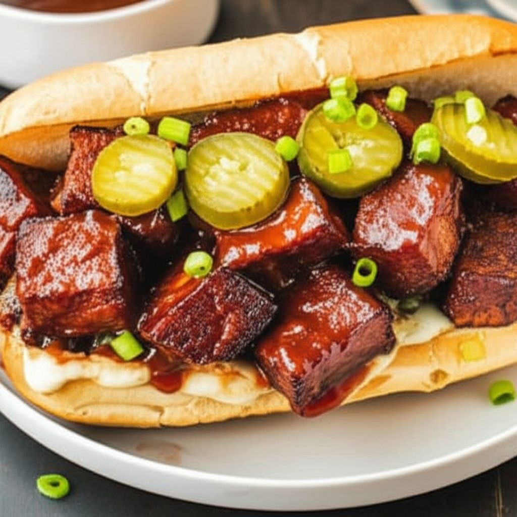 Kansas City Style "Burnt Ends" Philly Cheesesteak