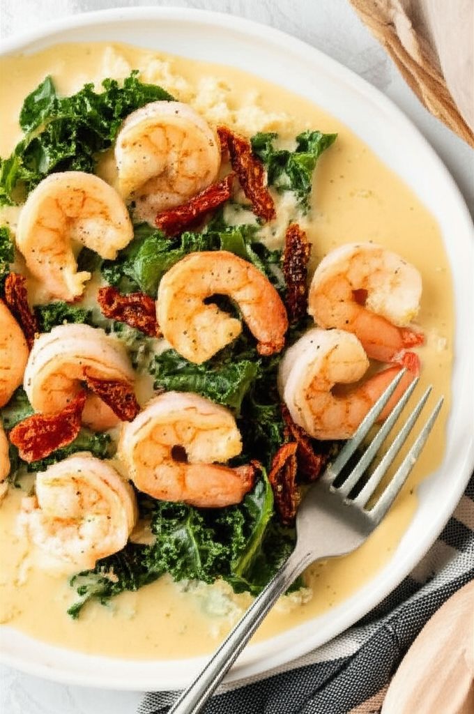 Keto Shrimp Alfredo