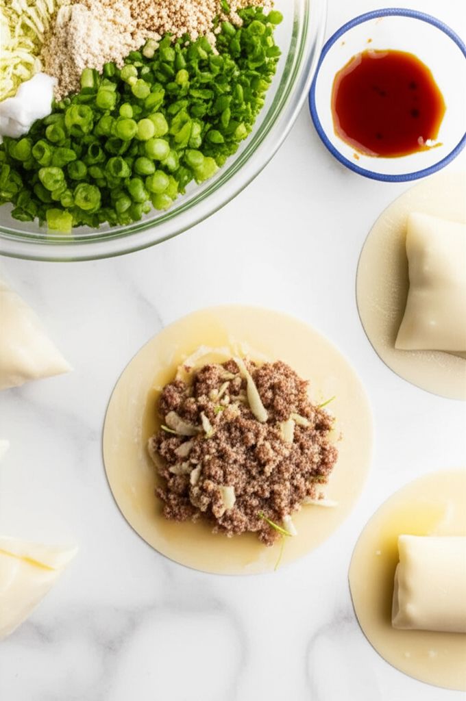Korean Mandu (Egg Rolls)