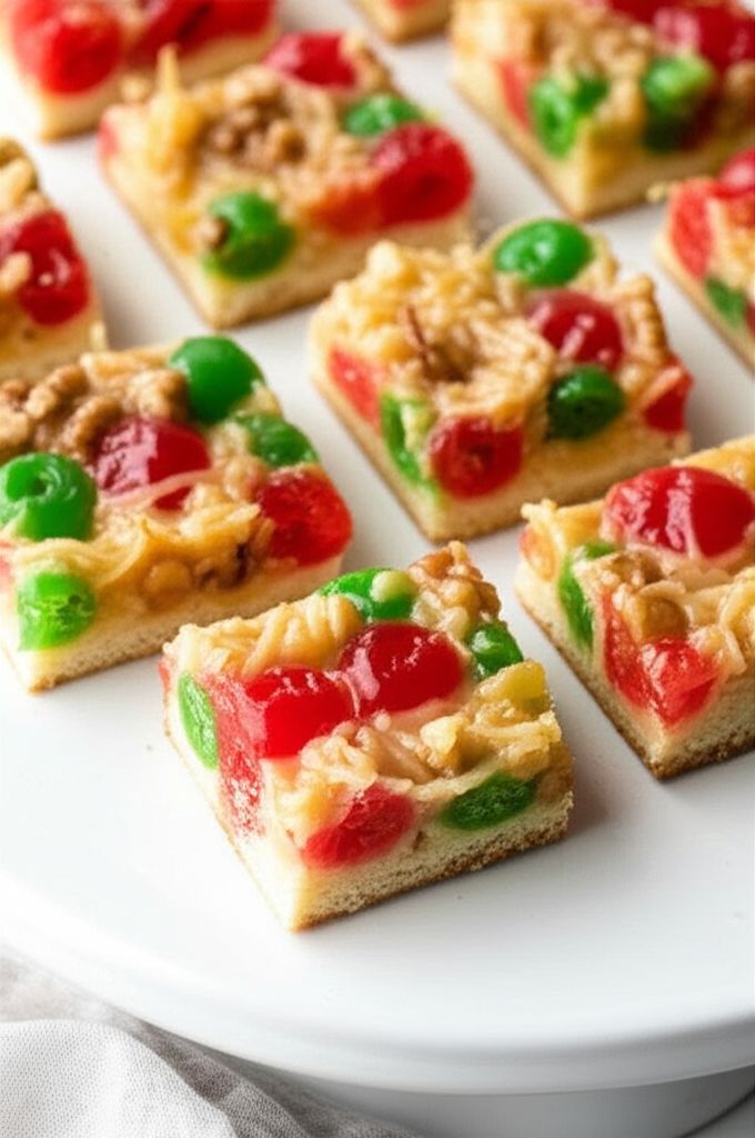 Maraschino Cherry Shortbread Bars