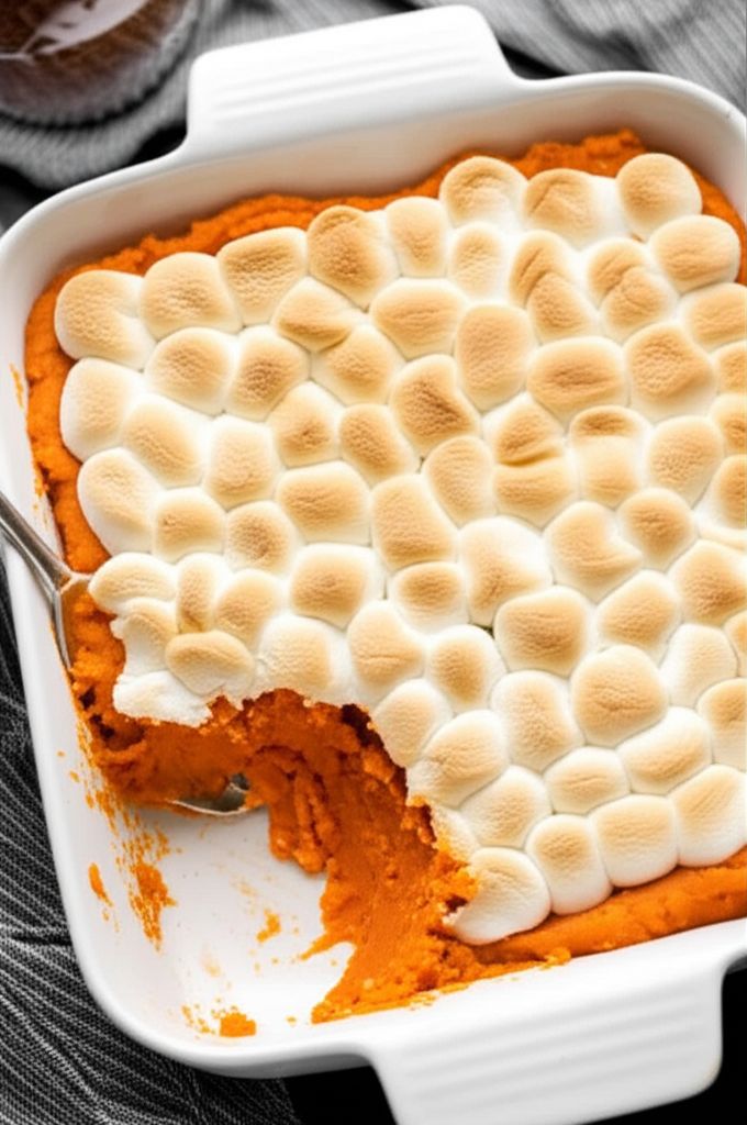 Mashed Sweet Potatoes with Marshmallows