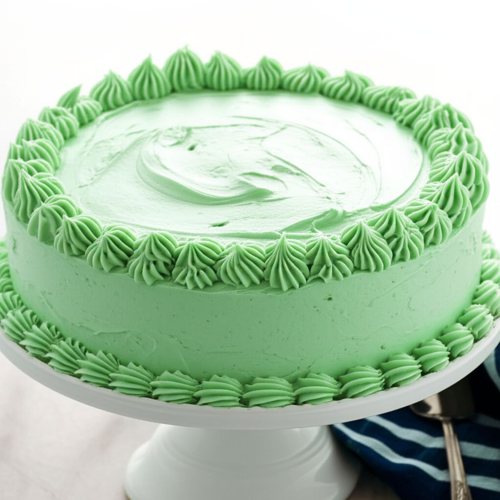 Mint Buttercream Frosting With Dark Chocolate Glaze