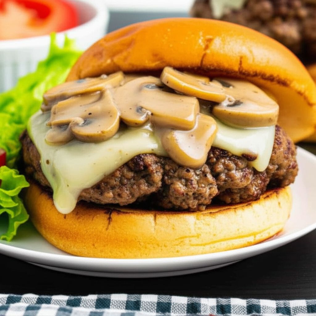 Mushroom and Swiss Burger