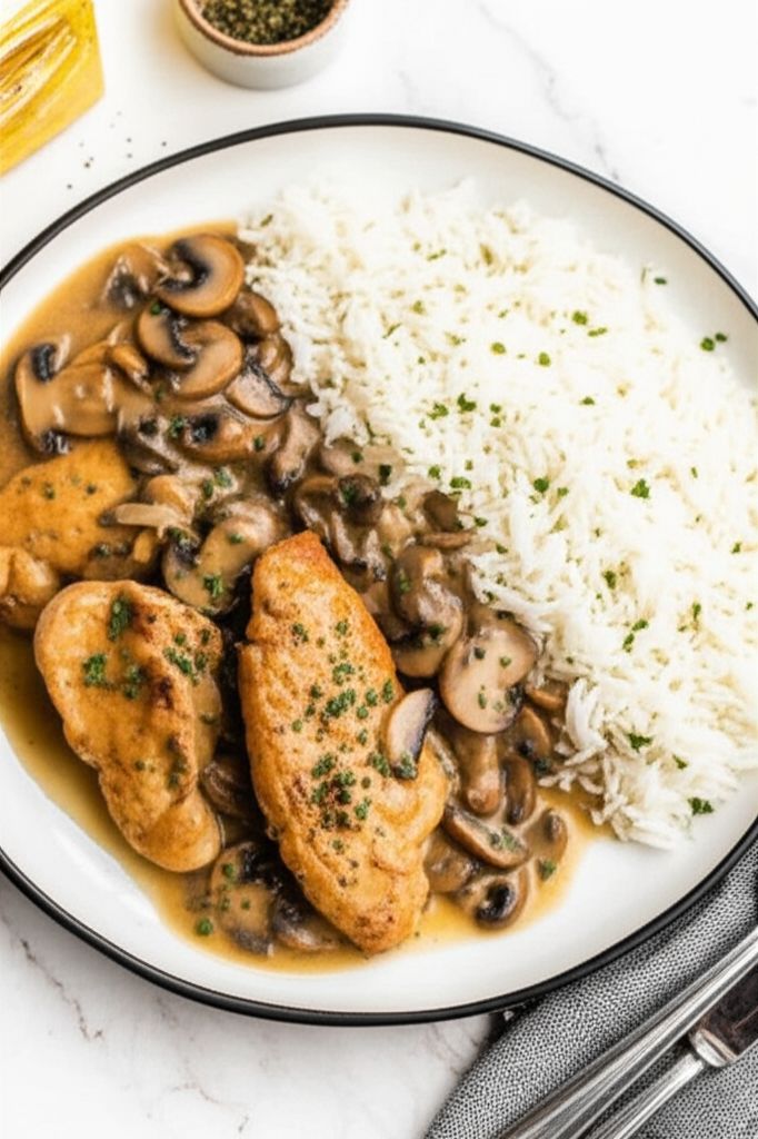 Mushroom Chicken Piccata