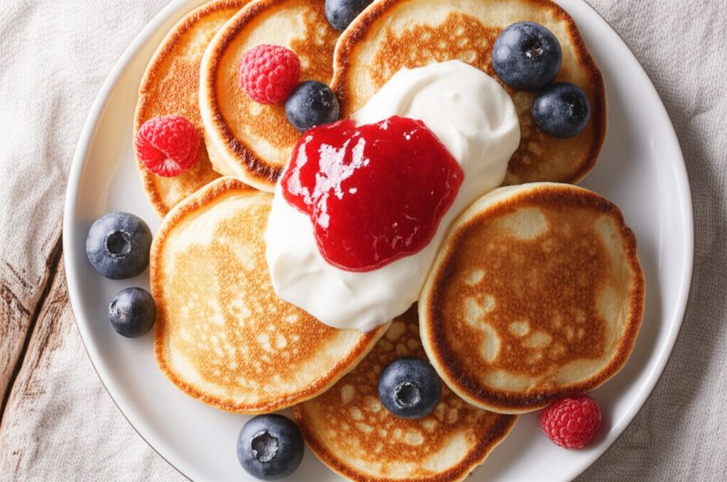 Oladi (Russian Kefir Pancakes)