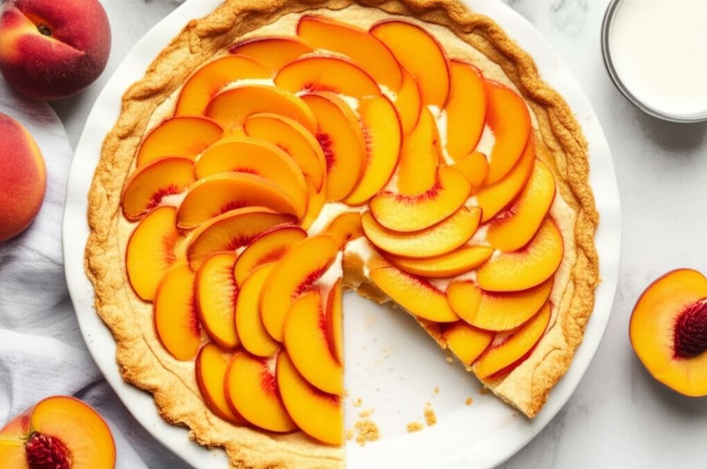 Peach Pie with Sour Cream