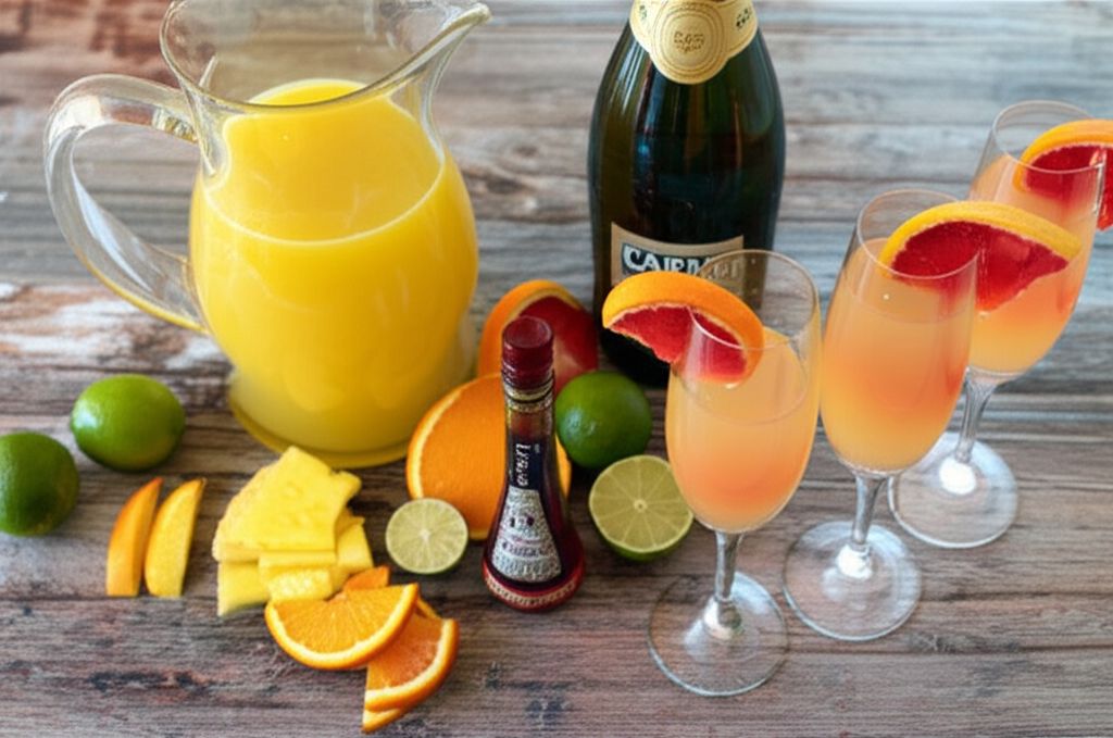 Pineapple Sunrise Mimosas