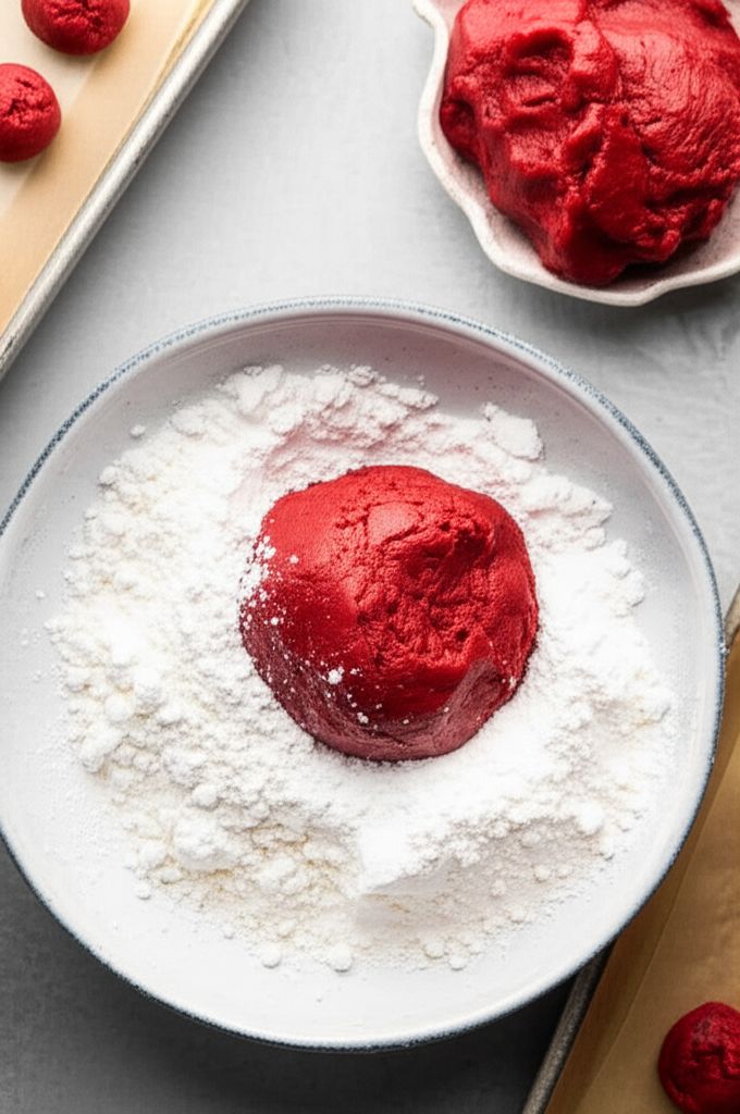 Red Velvet Crinkle Cookies