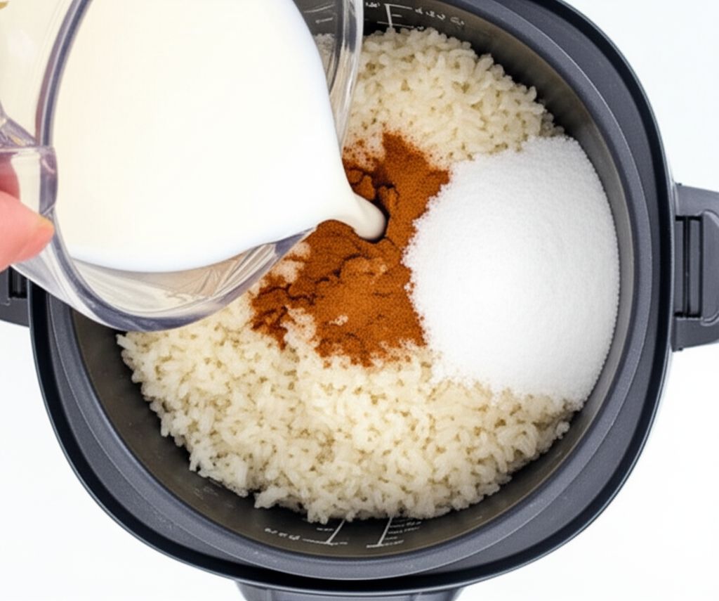 Rice Cooker Rice Pudding