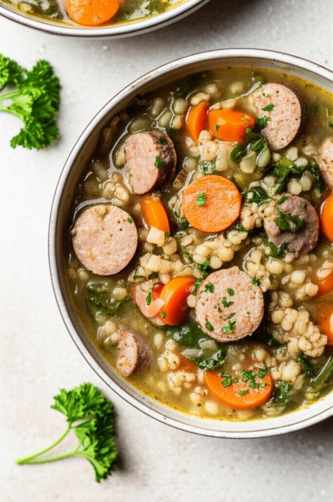 Sausage Barley Soup