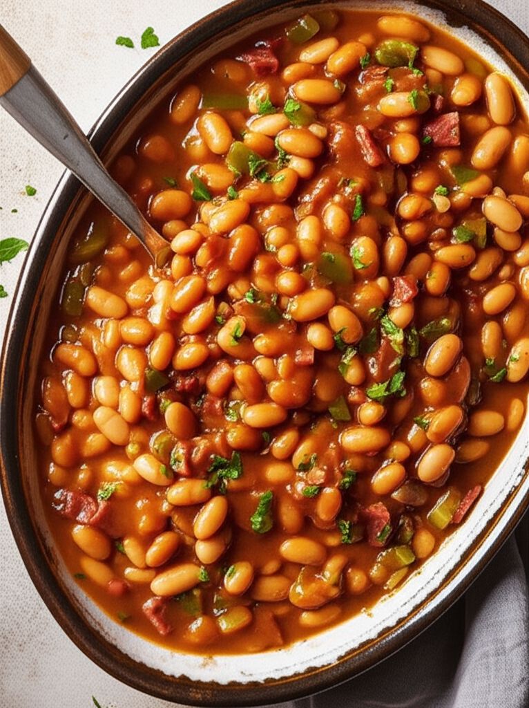 Slow Cooker Baked Beans Using Canned Beans