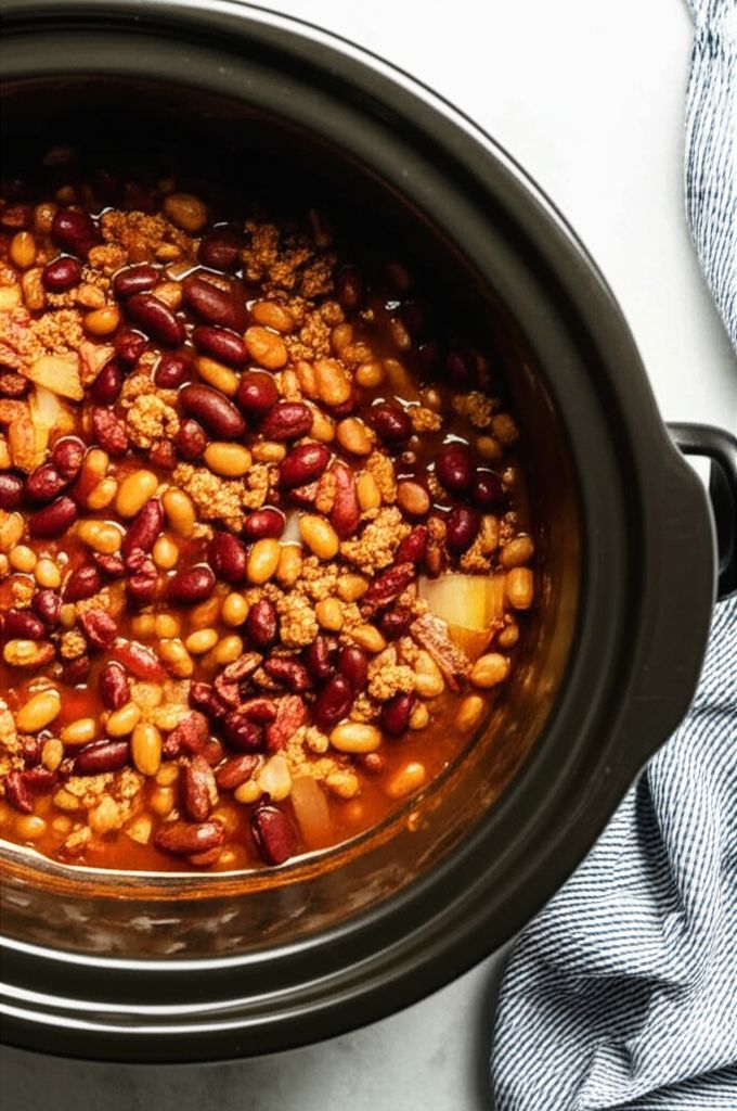 Slow Cooker Cowboy Beans