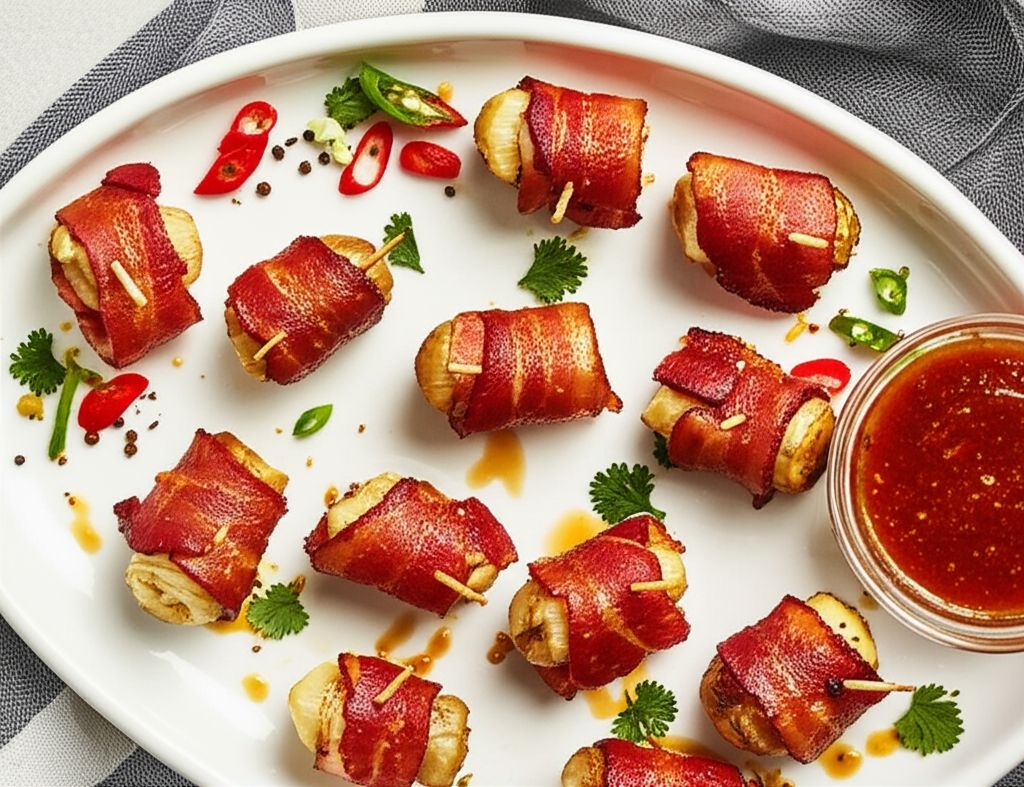 Spicy Bacon Wrapped Water Chestnuts