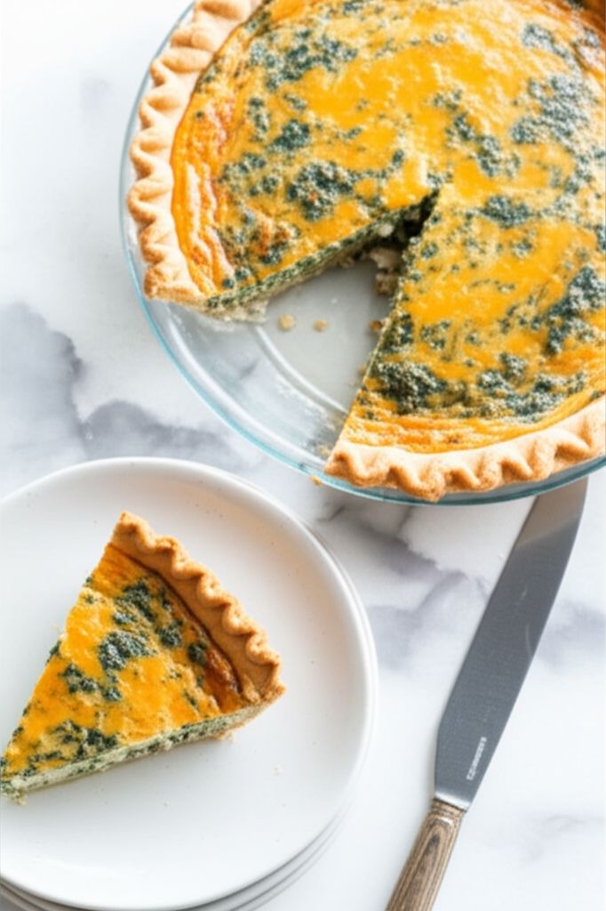 Spinach and Mushroom Quiche with Shiitake Mushrooms