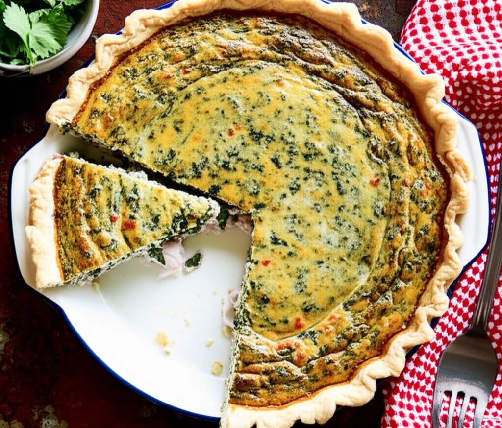 Spinach Quiche with Chicken
